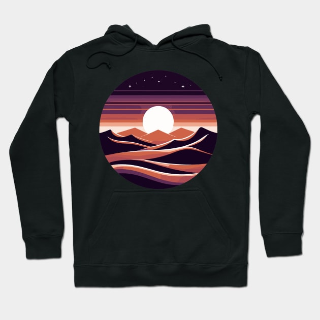 Desert Dusk Serenity Hoodie by The Tee Bizarre